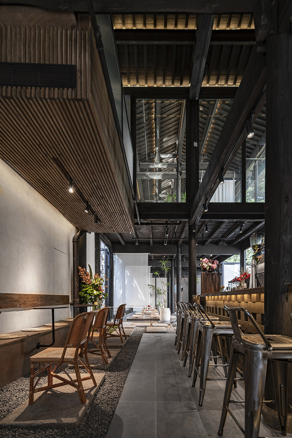 metal hands coffee renovation china by daga architects
