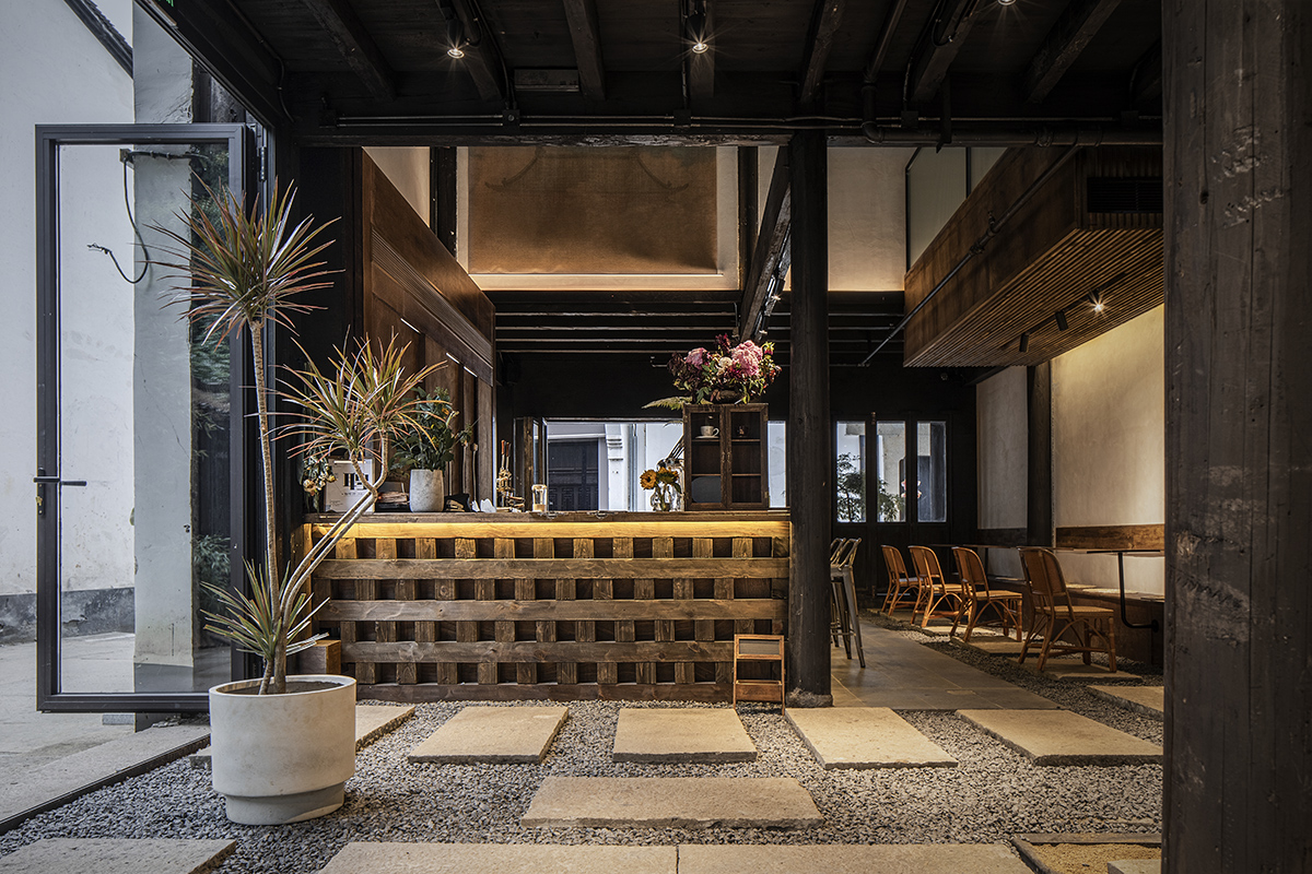 metal hands coffee renovation china by daga architects