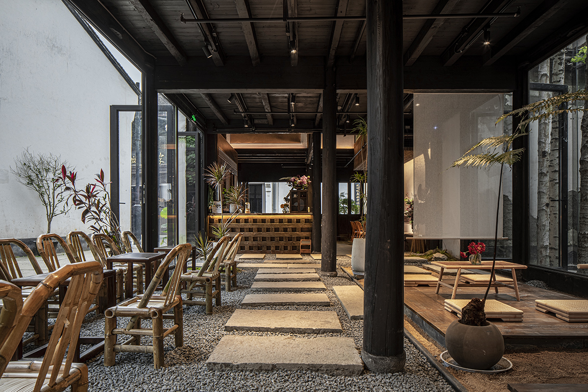 metal hands coffee renovation china by daga architects
