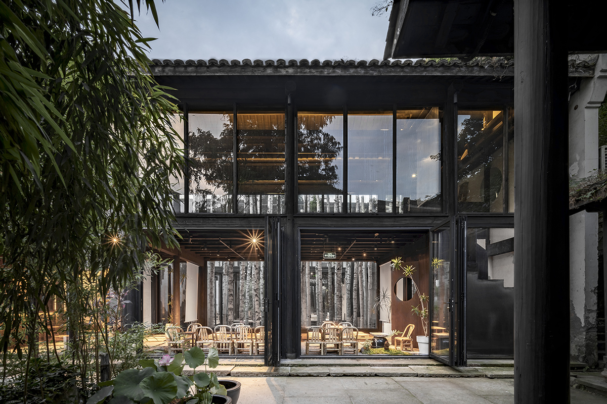 metal hands coffee renovation china by daga architects