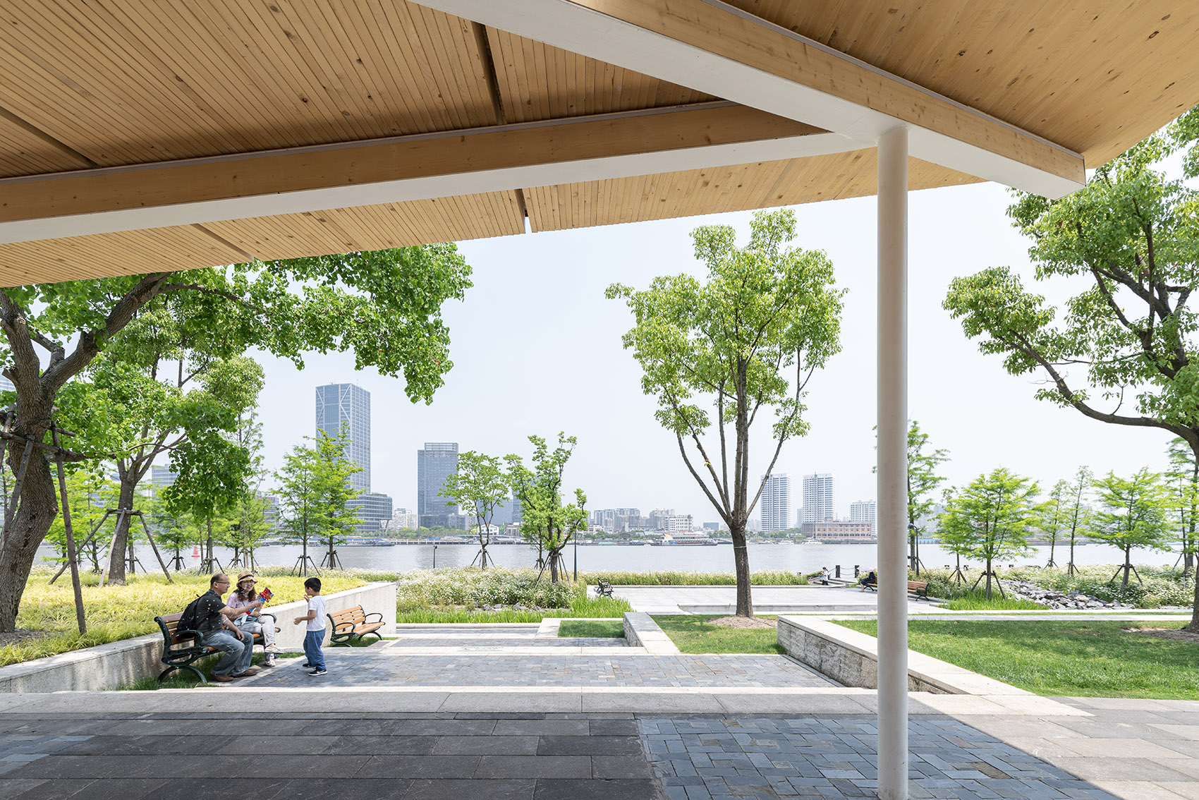 river view service kiosk east bund shanghai by atelier z
