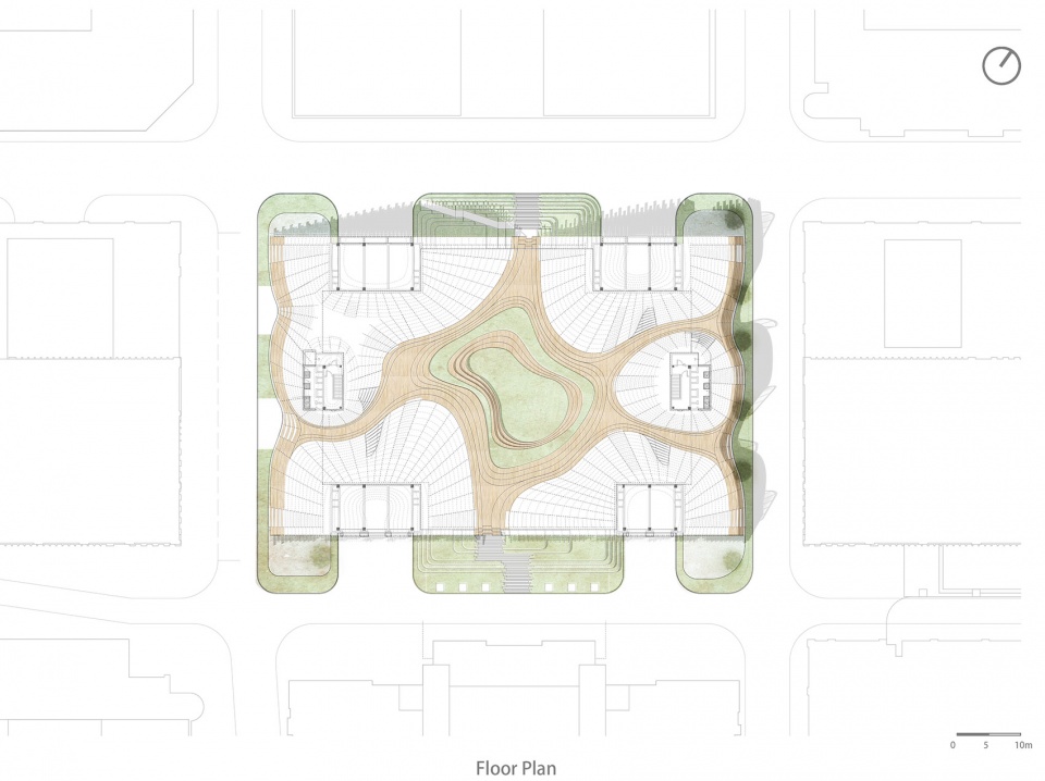 Bamboo Hill Tianjin Vision Hill Plaza China by Origin Architect