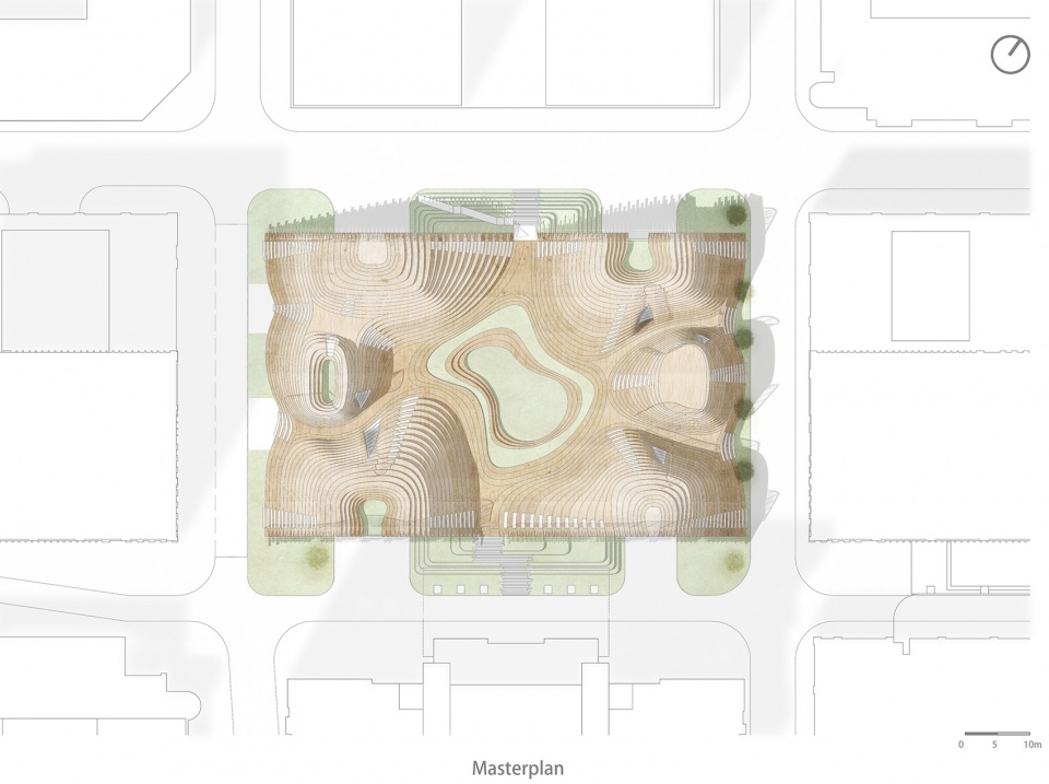 Bamboo Hill Tianjin Vision Hill Plaza China by Origin Architect