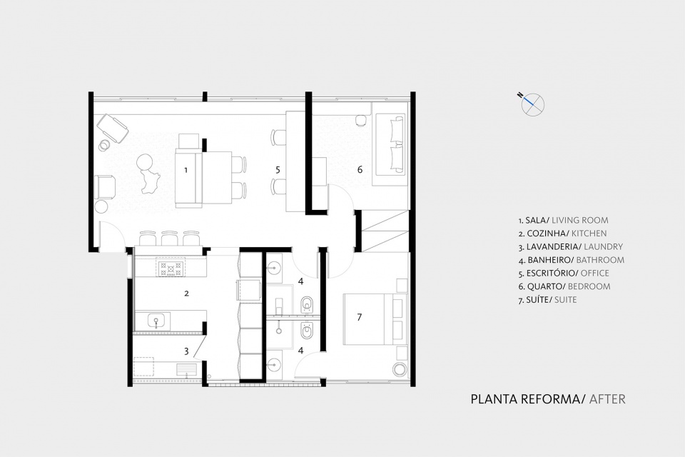 rosa apartment by coda arquitectos