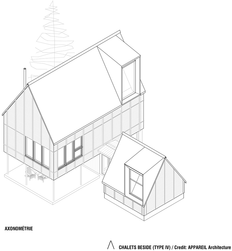 beside chalets by appareil architecture