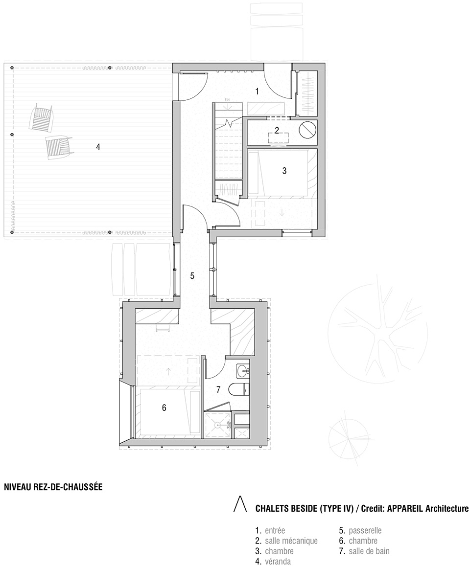 beside chalets by appareil architecture