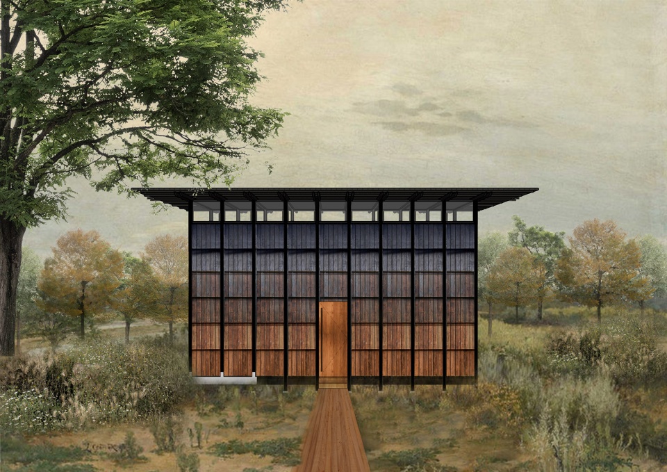 Wood and Mountain–Cabin of human by Sher Maker