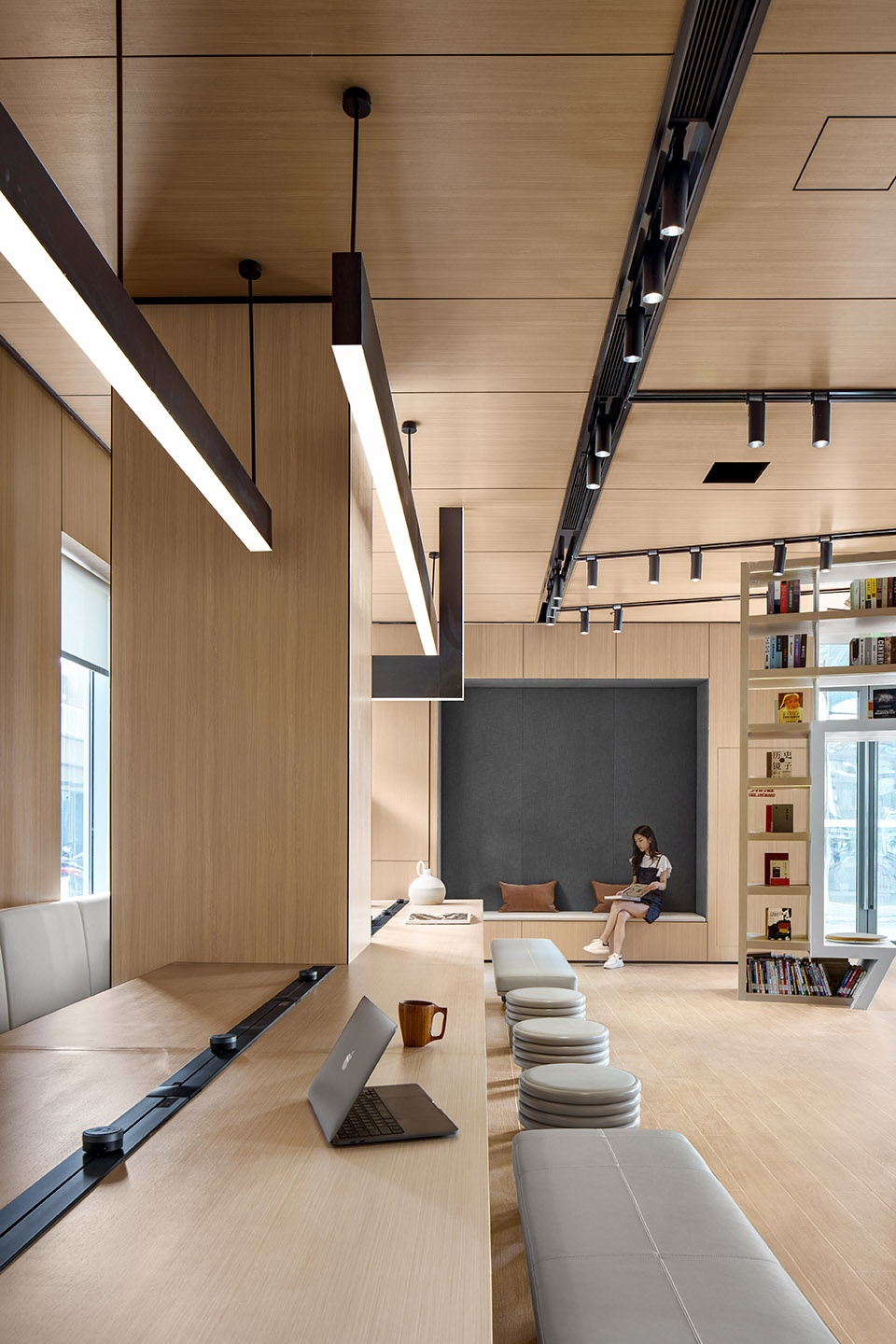 jun yu apartment lobby design by mod