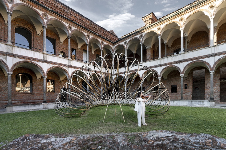 bamboo ring by oppo x kengo kuma