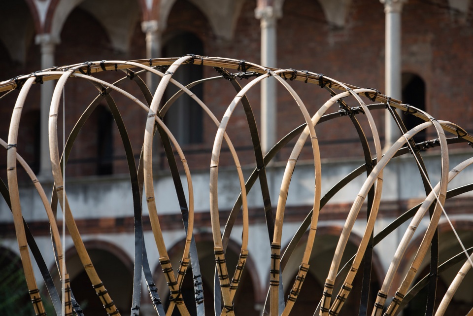 bamboo ring by oppo x kengo kuma
