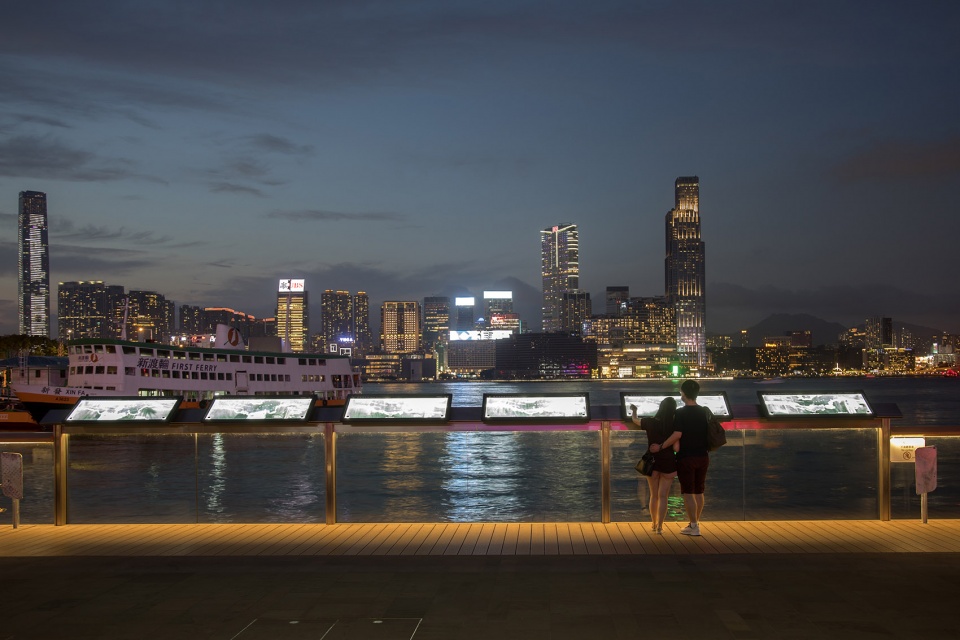 the garden embankment pierside precinct advance promenade near wan chai ferry pier by archsd