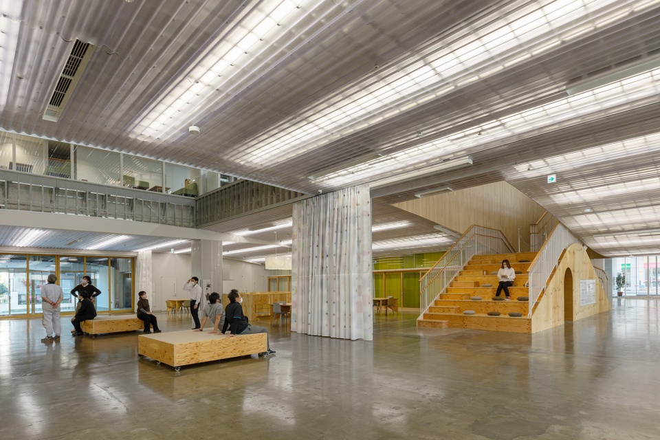 kitakami children health support complex by unemori architects