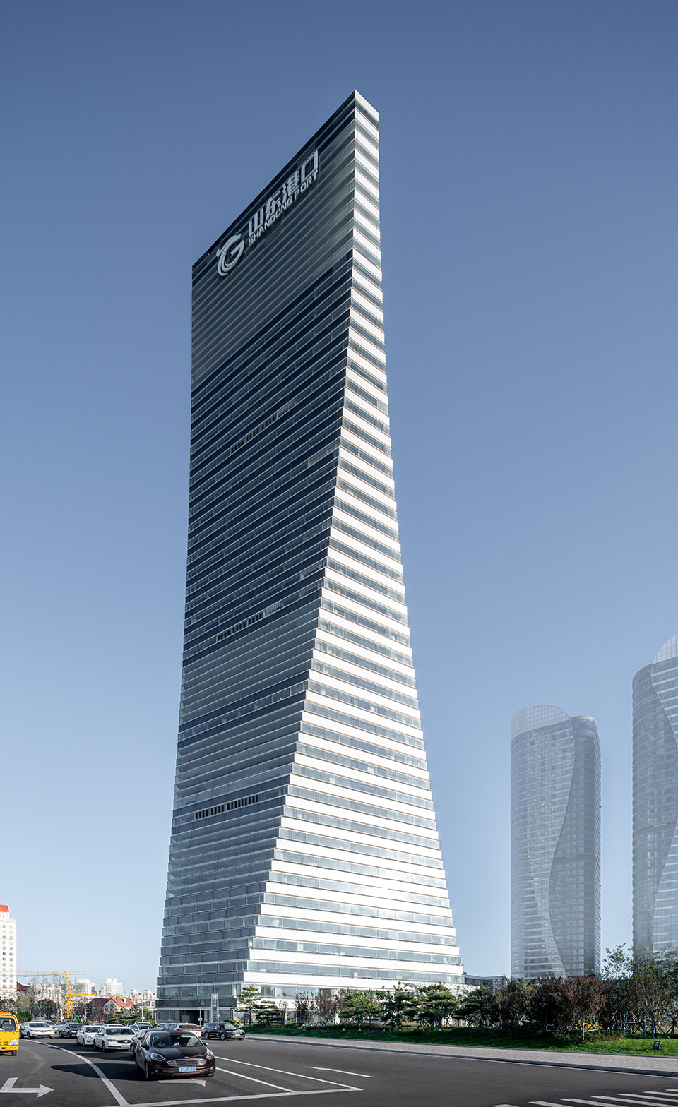 shandong port tower qingdao by gmp