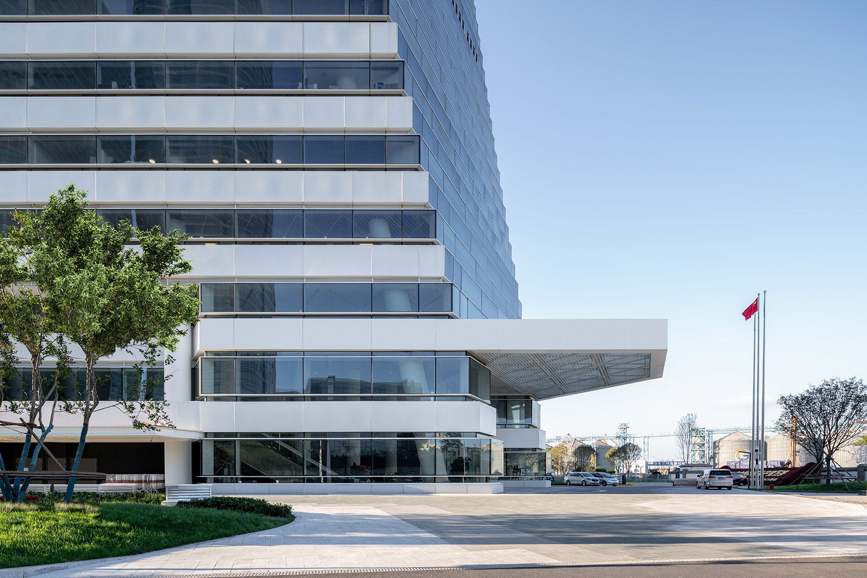 shandong port tower qingdao by gmp