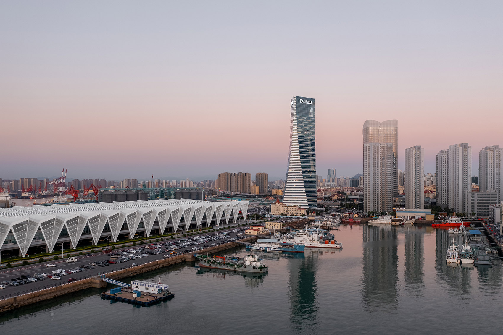 shandong port tower qingdao by gmp