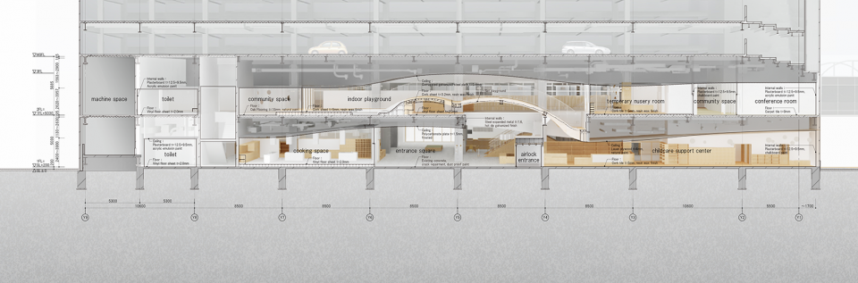 kitakami children health support complex by unemori architects