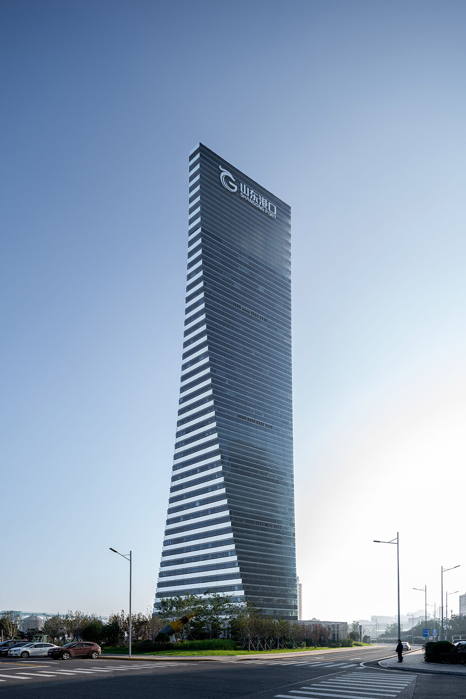shandong port tower qingdao by gmp