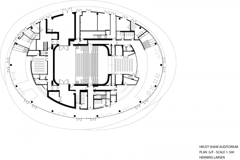 shaw auditorium hkust by henning larsen