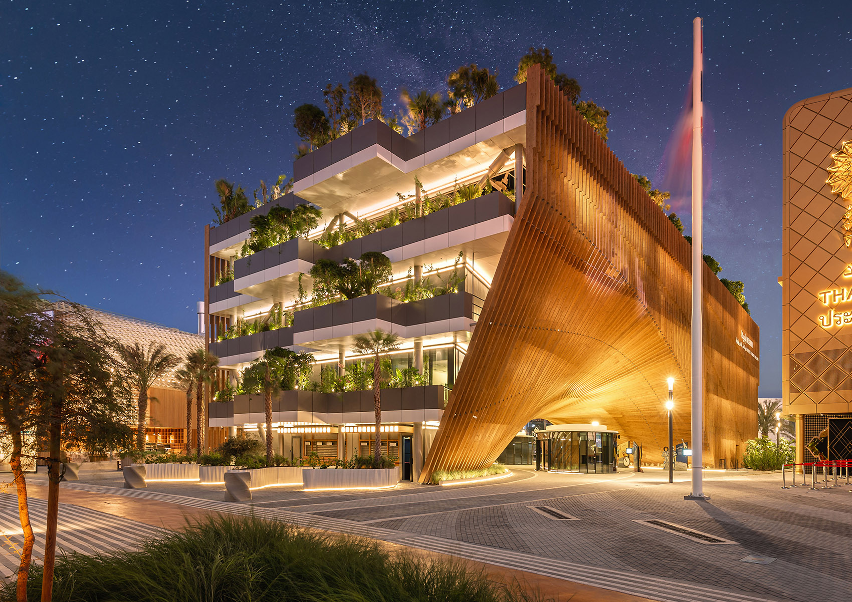 the green arch belgian pavilion at expo 2020 dubai by vincent callebaut architectures assar architects