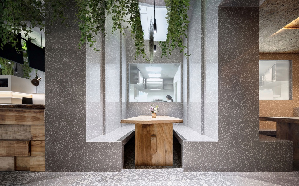 Layered biophilic restaurant in Shanghai by MAP