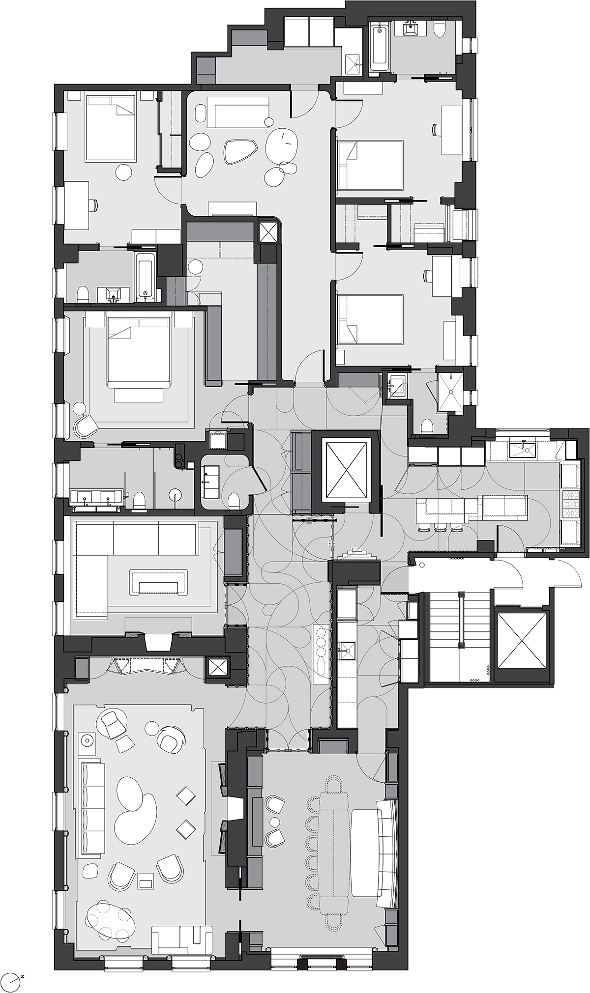 renovation of a carnegie hill apartment by mkca