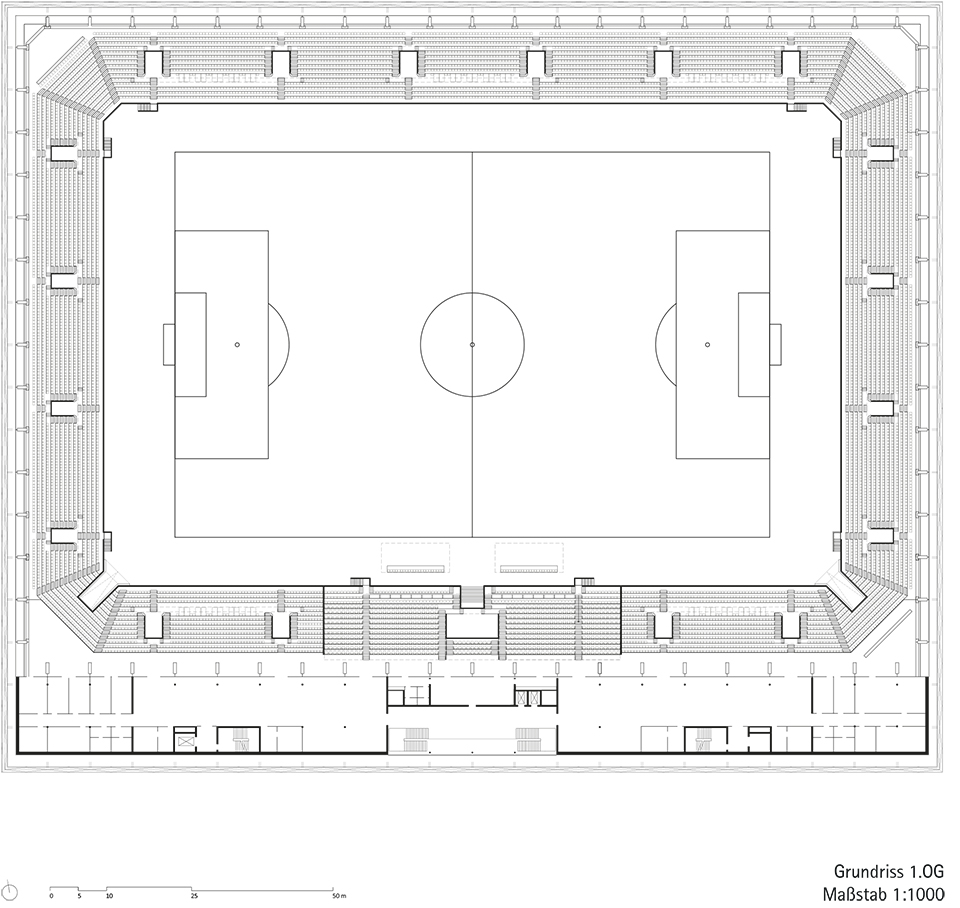 stade de luxembourg football and rugby stadium by gmp