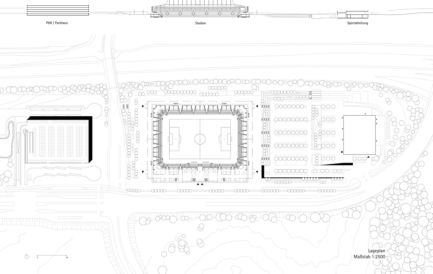 stade de luxembourg football and rugby stadium by gmp