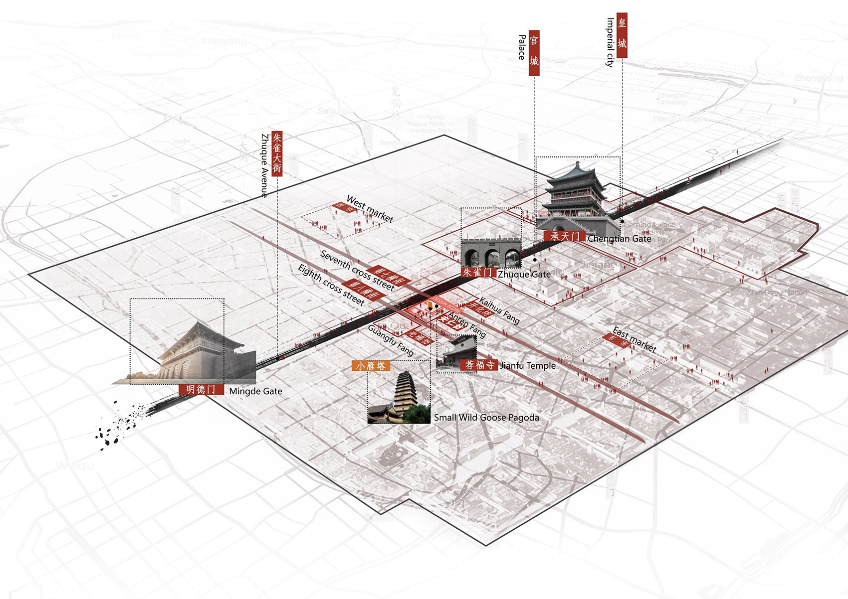 redevelopment of the small wild goose pagoda historical district china by aecom