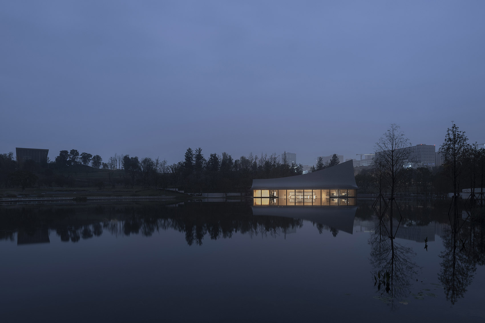 chengdu xinglong lake citic bookstore china by muda architects