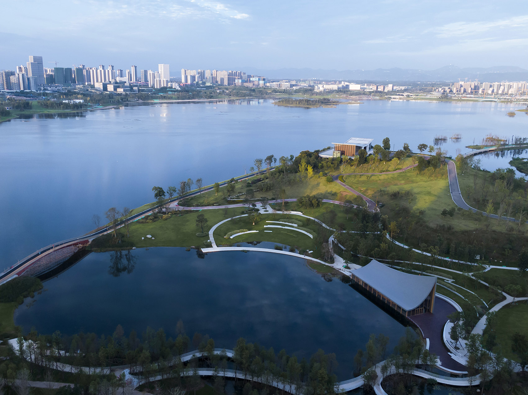 chengdu xinglong lake citic bookstore china by muda architects