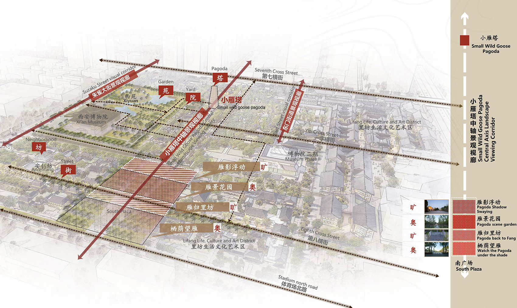 redevelopment of the small wild goose pagoda historical district china by aecom