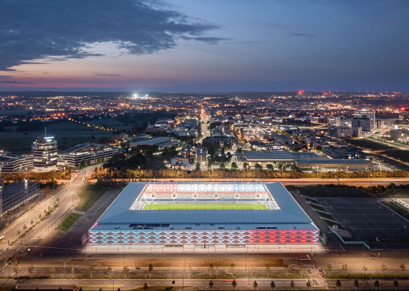 stade de luxembourg football and rugby stadium by gmp