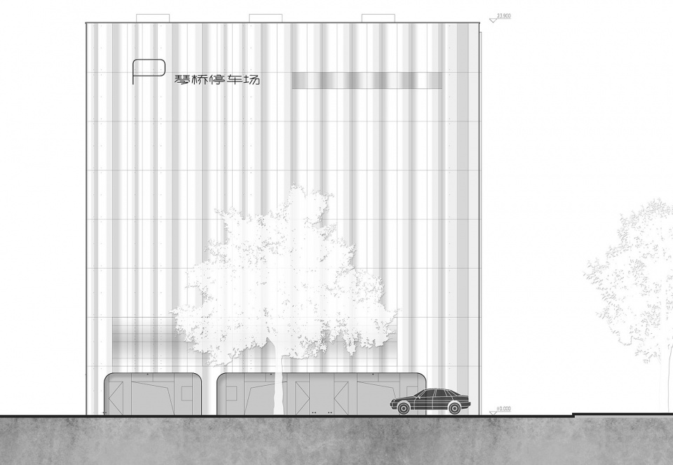 Qinqiao parking garage China by Sitarch