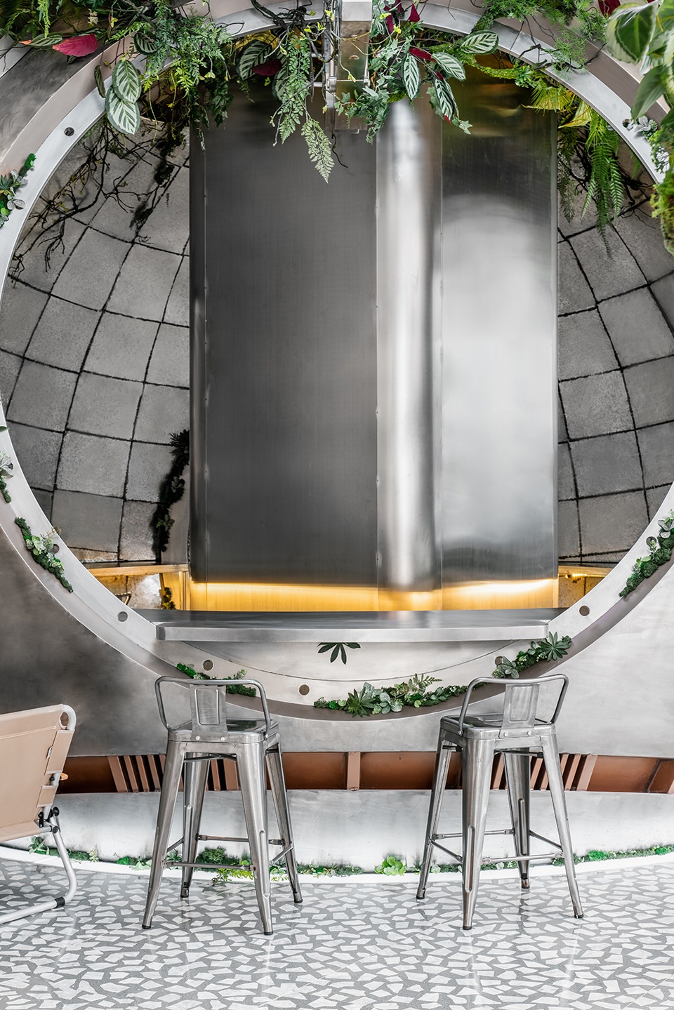 lost shanghai metal hands coffee china by daga architects