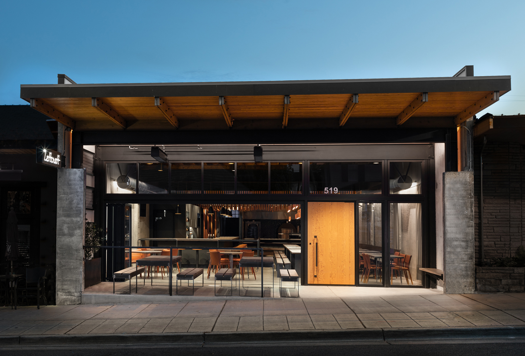 leftcraft restaurant by graham baba architects