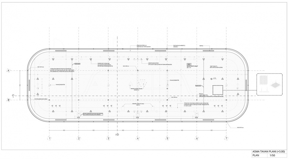 Ceiling plan Mecidiyekoy square KAAT ARCHITECTURE URBAN