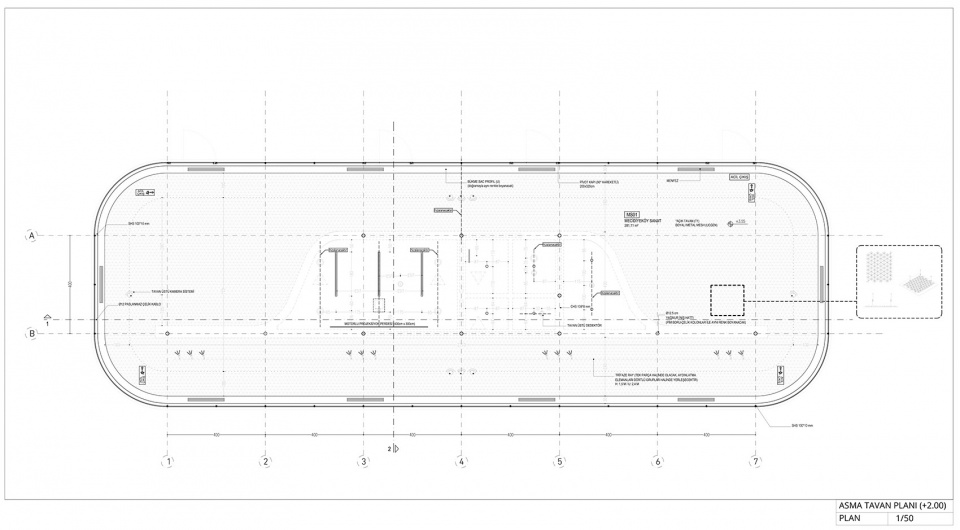 Ceiling plan Mecidiyekoy square KAAT ARCHITECTURE URBAN
