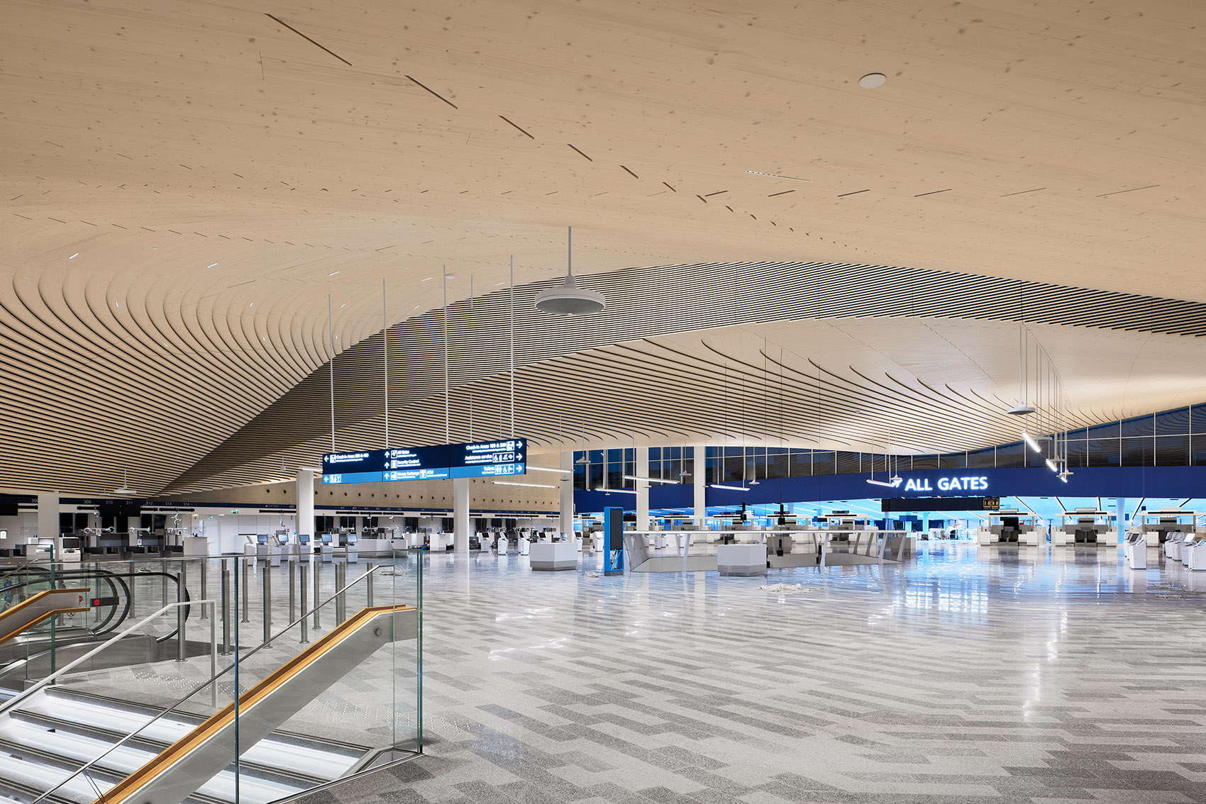 helsinki airport departures and arrivals building by ala architects