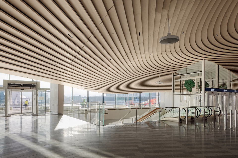 helsinki airport departures and arrivals building by ala architects