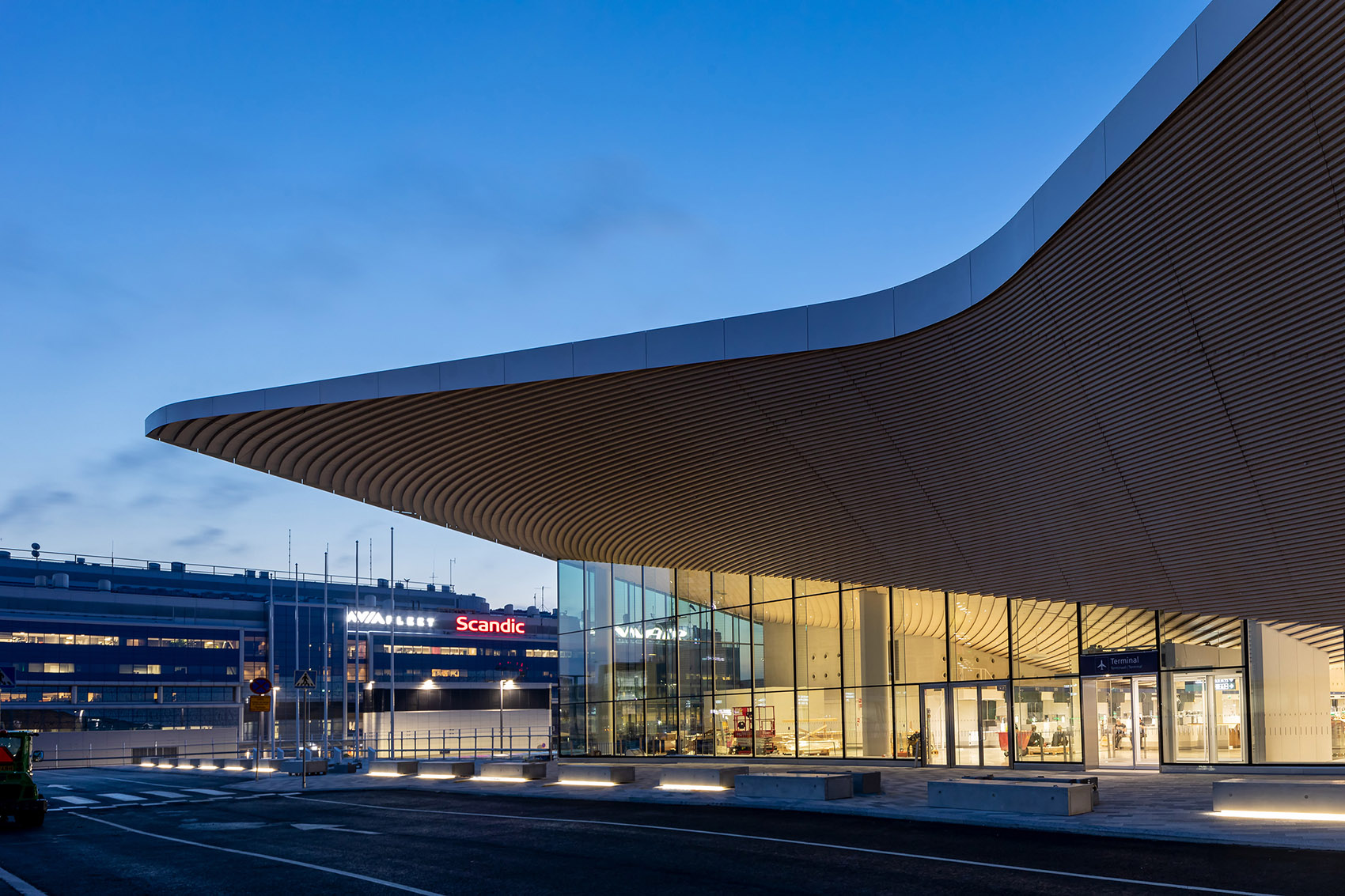 helsinki airport departures and arrivals building by ala architects