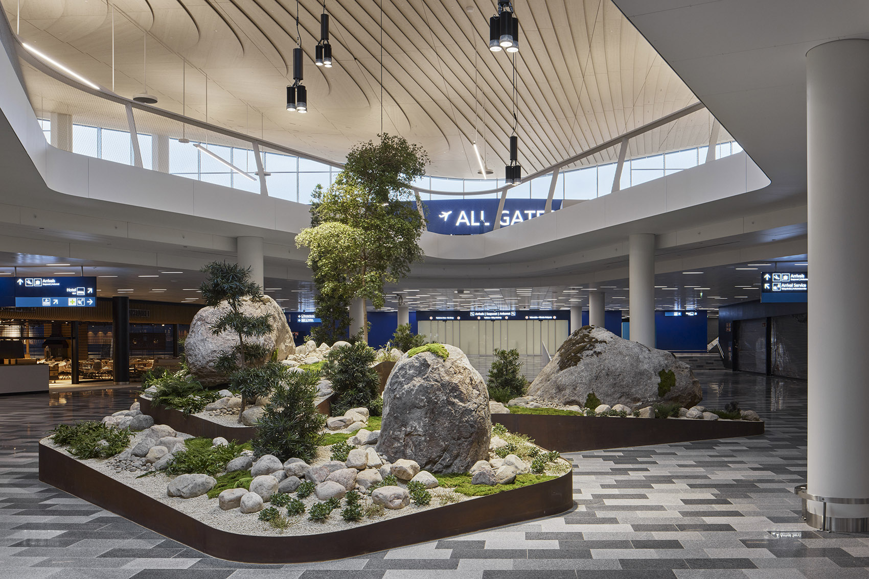 helsinki airport departures and arrivals building by ala architects