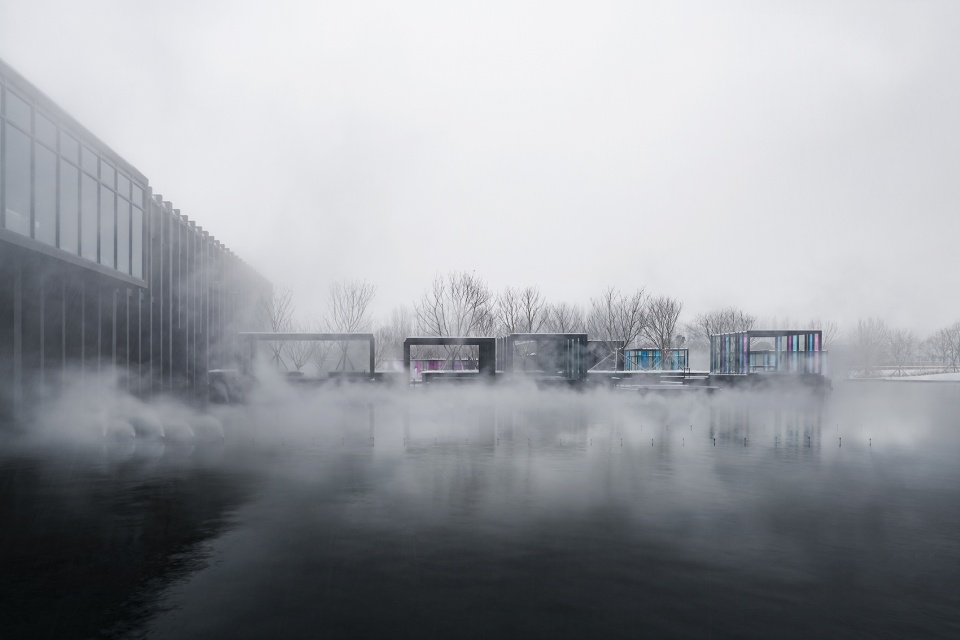 mist hot spring hotel china by department of architecture