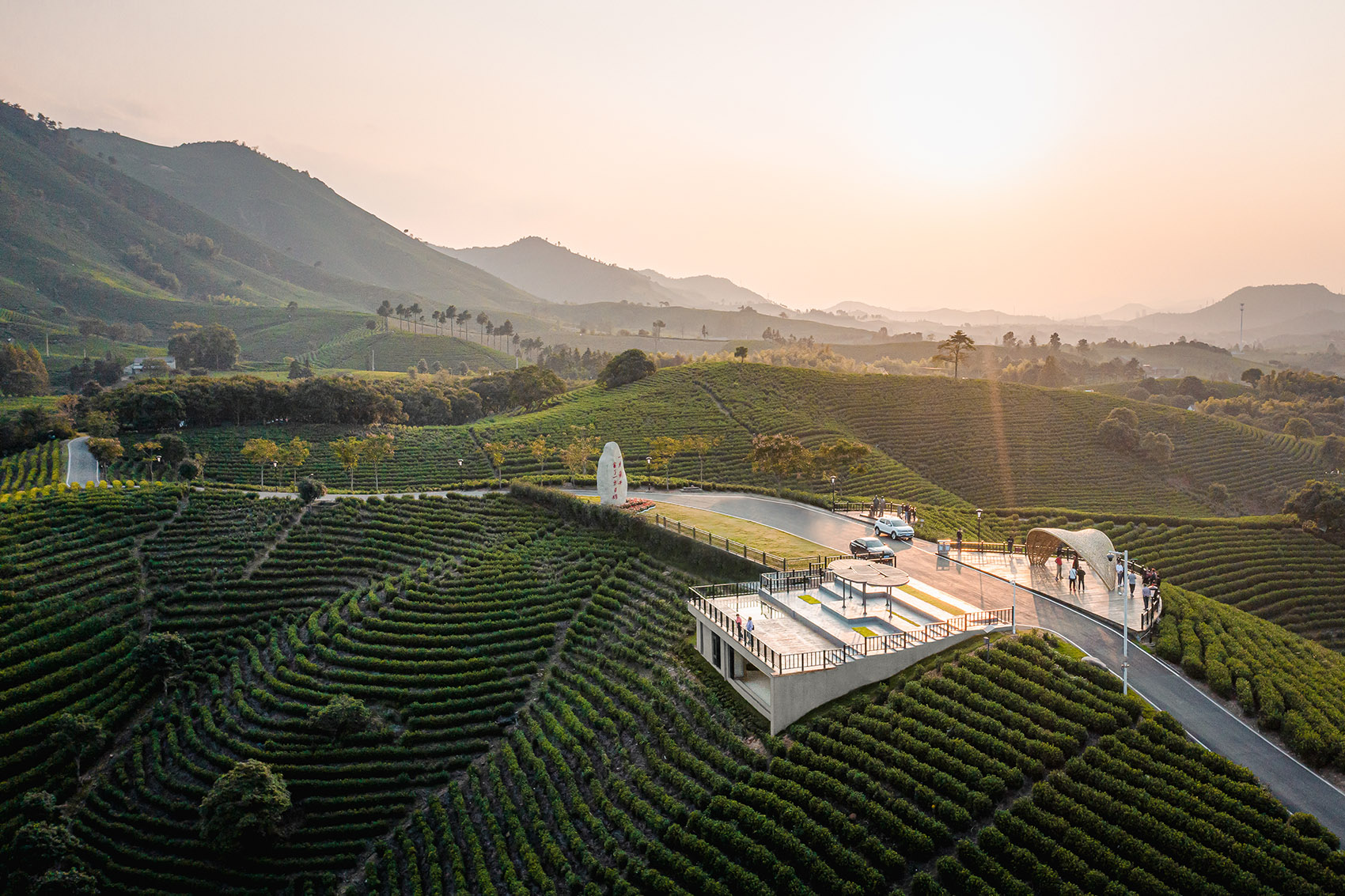 Anji Sight viewing Platform and Tea House China by HATCH Architects