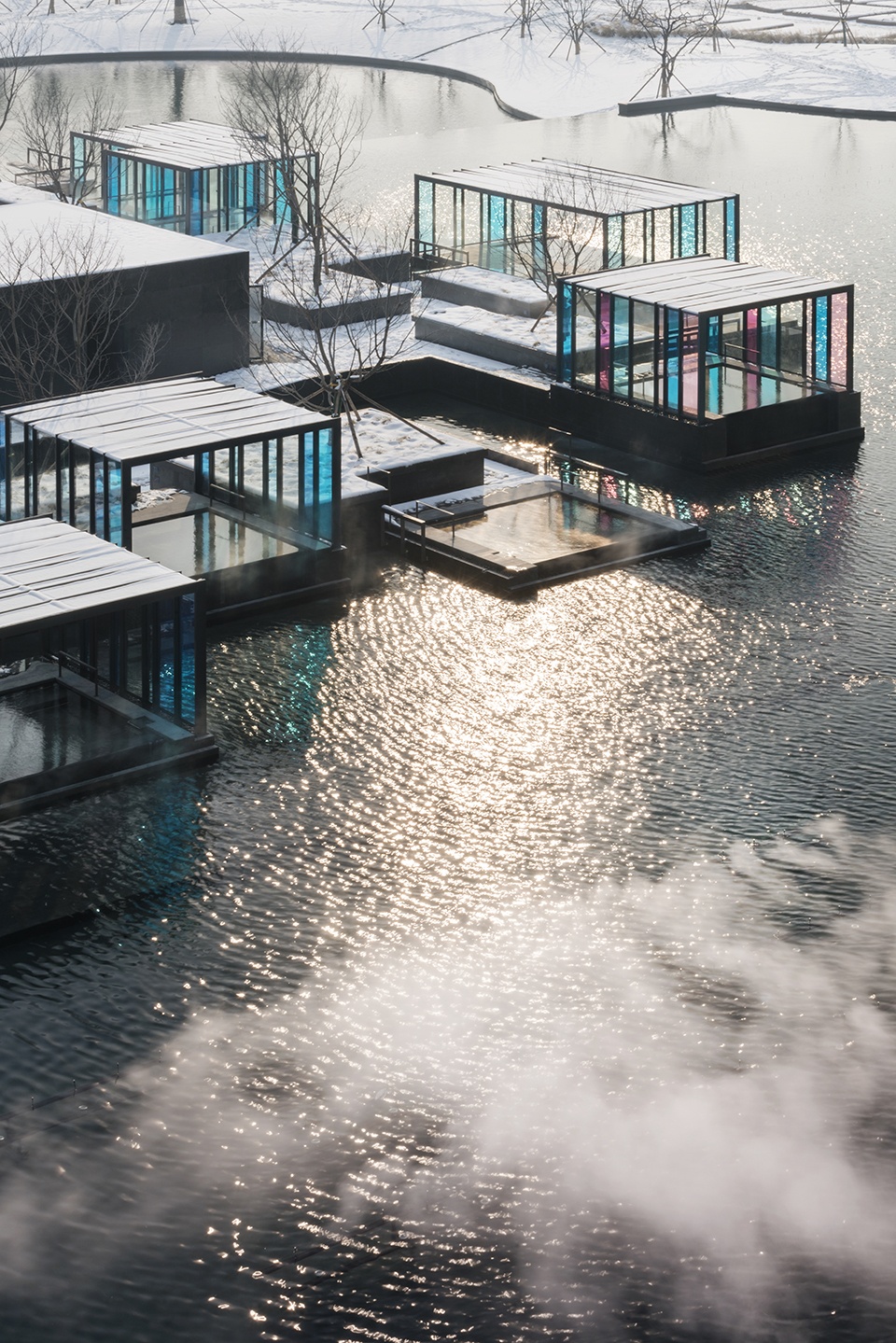 mist hot spring hotel china by department of architecture