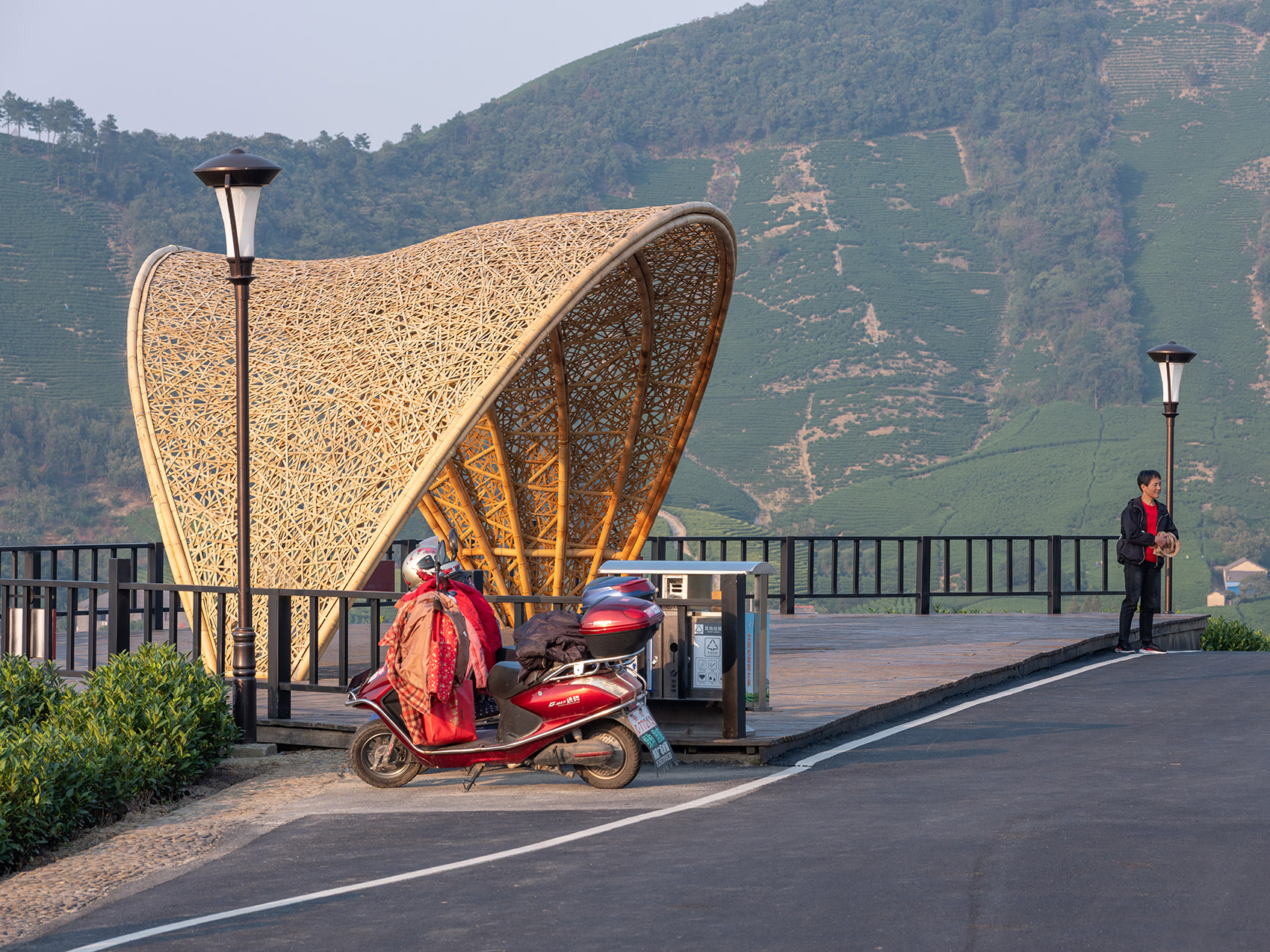 Anji Sight viewing Platform and Tea House China by HATCH Architects