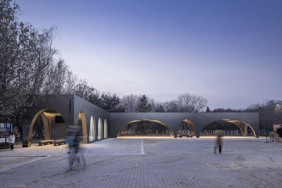 beijing olympic forest parks runners station china by temp