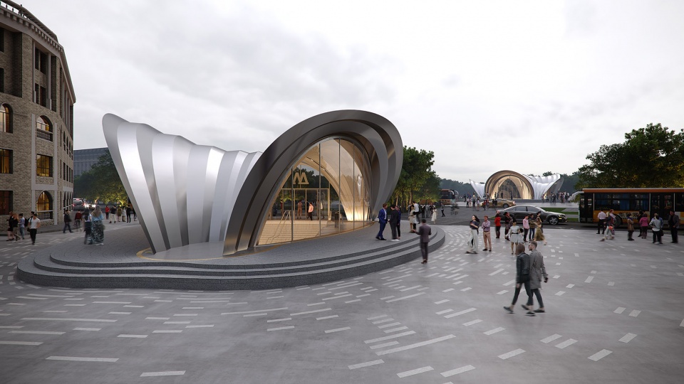 Dnipro Metro stations Zaha Hadid Architects