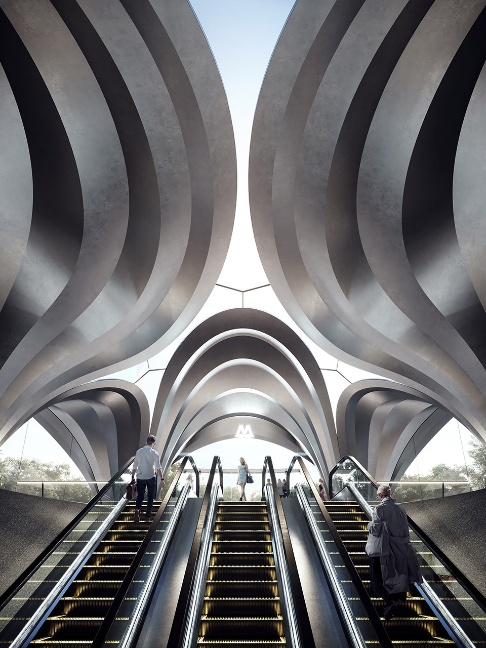 Dnipro Metro stations Zaha Hadid Architects