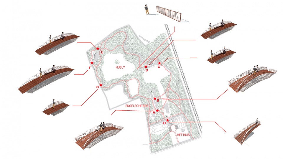 8 new bridges for windesheim estate by next architects