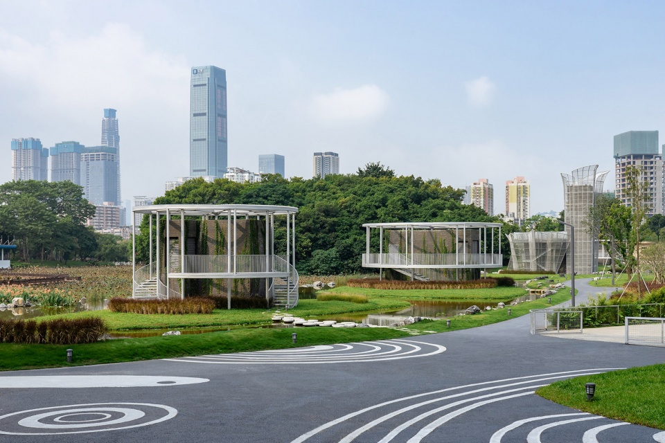 Landscape Design for Shenzhen Lotus Water Culture Base and Ground Level of Honghu Park Water Purification Plant China by NODE